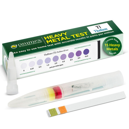 Osumex Heavy Metal Test Kit Thallium Kit 1 Pack - Home Water Testing Kit, Drinking Water Test Kit for Home, Heavy Metal Test Kit for Humans, Metal Testing Kit for Urine, Food, Water & Other Materials