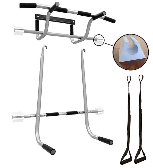 SHAMROCK TRIPLE GYM Raised Pullup Bar (Pullup Bar, Dip Bars & Suspension Trainer)