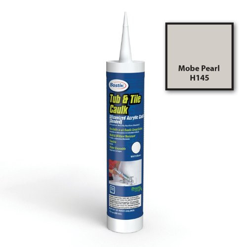 Bostik MOBE Pearl Sanded Caulk 10oz, White, Waterproof, Tile & Stone Caulk, Paste, 1.33 lbs