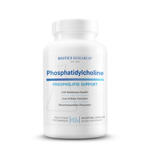 Biotics Research Phosphatidylcholine 420 mg/softgel, Healthy Cognitive Function, Derived from Lecithin, Contains Choline for Neurotransmitter Acetylcholine, 100 Servings