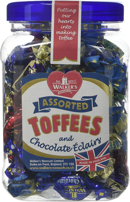 WALKERS NONSUCH Assorted Toffees and Chocolate Eclairs (1 pound jar)
