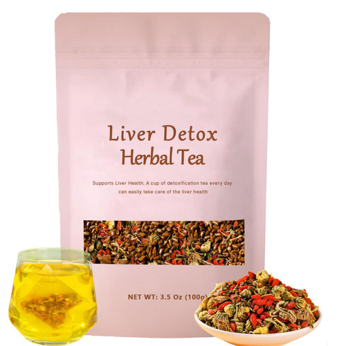 Liver Detox Herbal Tea, Dandelion Root Tea, Chrysanthemum Cassia Seed Goji BerryTea, Kidneys & Liver Health TeaWith Wolfberry, Cassia Seed, Milk Thistle