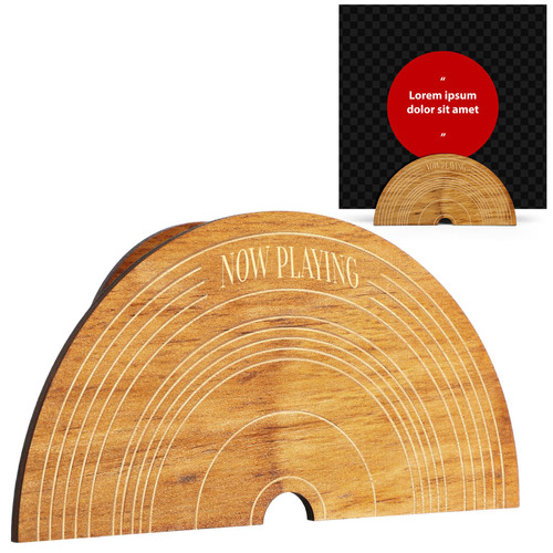 Geelin Now Playing Wall Mount Vinyl Record Stand Hanging Record Storage Display Wood Album Shelf Bracket Floating Now Playing Lps Holder Retro Gifts for Music Lovers Vinyl Collectors Players