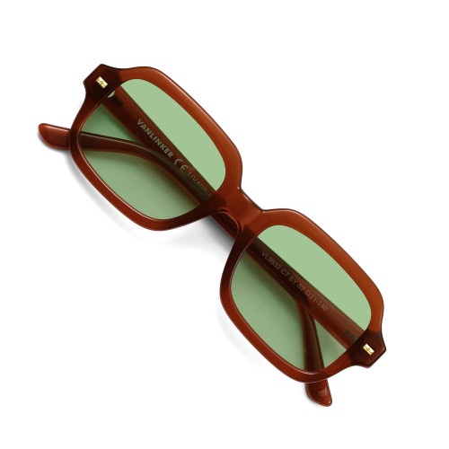 VANLINKER Retro Square Polarized Sunglasses for Women Men Vintage Rectangle Shades VL9832,Green