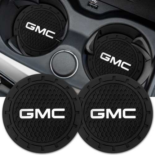 Car Cup Holder Coaster for GMC Sierra Denali Canyon Terrain Yukon Jimmy Acadia Recessed Silicone Cupholder Coaster Interior Accessories 2.75in 2Pack