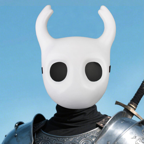Knight Mask Cosplay Costume Accessories Funny Halloween Game Character PVC Mask (rounded)