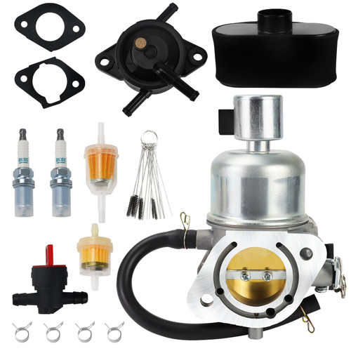 Carburetor for Kawasaki FR691V FR730V FS691V FS730V FS651V FR651V, Fits John Deere X320 X380 X324, Replaces 15004-0985 15004-0829 w/Air Filter & Fuel Pump