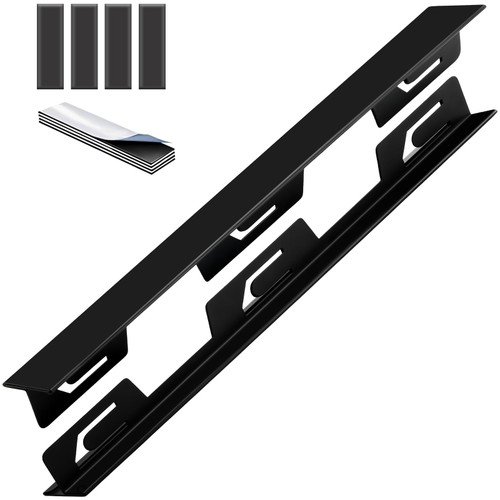 2PCS Kitchen Stove Gap Covers Stainless Steel 16.5~33 Inch Adjustable Oven Gap Filler for Counter Stove Guards Heat Resistant Effectively Protect Cooktop Trim Kit Suitable for Even Surface(Black)