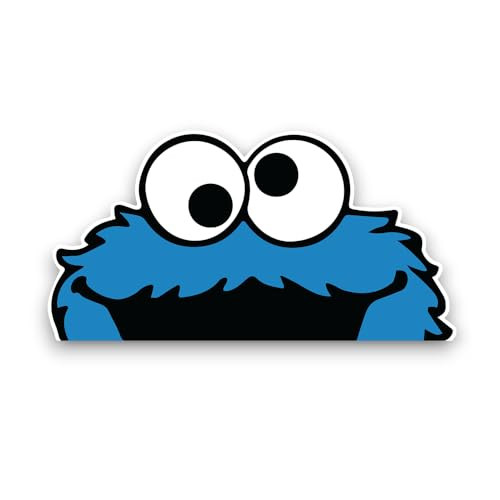 Sticker Gold - Peeping Cookie Monster 18cm Car Sticker - Fun Funny SG124