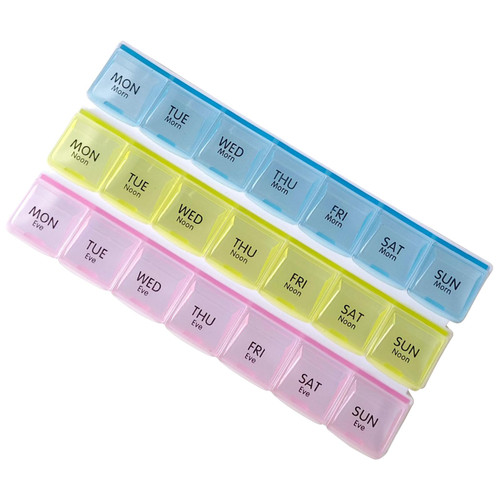 Large Weekly Pill Organizer (3 Times a Day) – Moisture-Proof 7-Day Pill Box | Portable Travel Case for Pills, Vitamins, Fish Oil & Supplements | BPA-Free