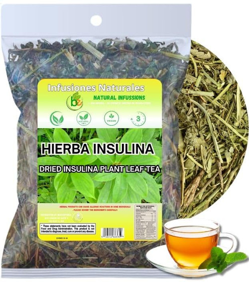 Insulina Traditional 100% Natural Dried Plant Herbal Tea – 4 oz (113g) – Gymnema Sylvestre & Costus Igneus – Wildcrafted Mexican Herb – Sugar-Free, 0 Carbs – Caffeine-Free – Loose Leaf Infusion – by BexpertsUSA