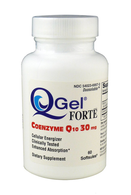 Q-Gel® Forte (30mg Hydrosoluble™ CoQ10 / 60 Soft gels) Q-Gel® Forte (30mg Hydrosoluble™ CoQ10 / 60 Soft gels)