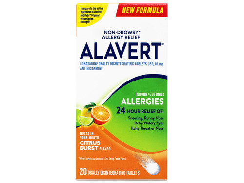 Alavert 24 Hour Orally Disintegrating Tablets Citrus Burst 20 Tablets