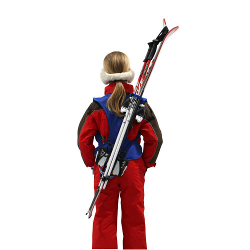 Wantalis Skiback Children's Ski- and Pole-Holder Blue Blue Size:Jusqu'à Enfant 1,30 m