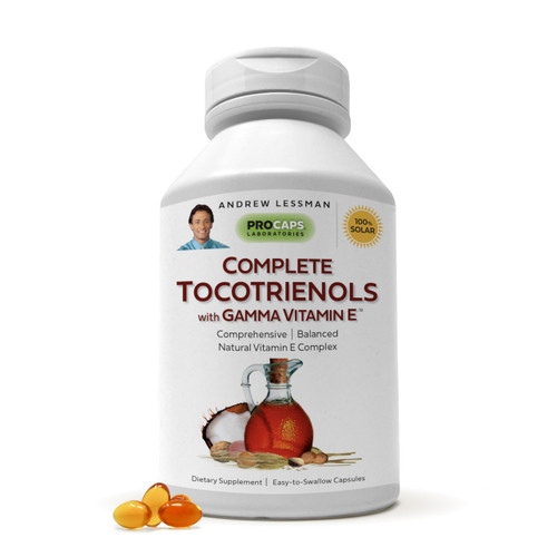 ANDREW LESSMAN Complete Tocotrienols with Gamma Vitamin E 30 Softgels - Eight Forms of Vitamin E (Alpha, Beta, Gamma, Delta Tocopherols and Tocotrienols). Powerful Anti-oxidant. No Additives