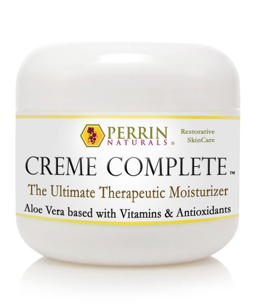 Creme Complete- All Natural, Restorative & Anti-Aging skin care. A Corrective Moisturizer for Sun Damage, Lichen Sclerosus, Rosacea, Eczema, Psoriasis, Actinic Keratosis, and Wrinkles.