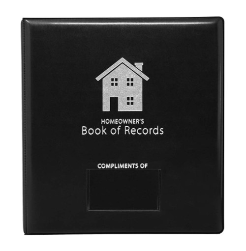 HannahDirect The Homeowner's Book of Records - Real Estate Agent Closing Gift (Black, Pack of 1)