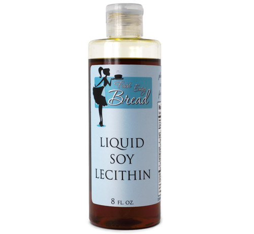 Fast Easy Bread Soy Lecithin Liquid (8 oz) | Easy-to-Use | Available in Mess-Free Squeezable Bottle | Natural Food-Grade Emulsifier | Enhances Dough Texture and Ingredient Distribution