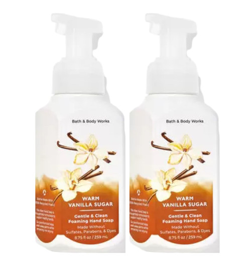 Bath and Body Works Gentle Foaming Hand Soap, Warm Vanilla Sugar 8.75 Ounce (2-Pack)