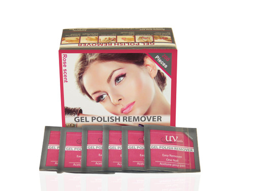 UV-NAILS Lacquer & Gel Polish Remover Pads With Acetone Ready to Use. 200 Pieces Count!!! Rose - Scent