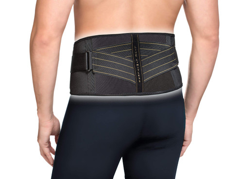 Copper Fit Pro Back Support, Black with Copper Trim, Large/X-Large, Unisex Waist Size 39”-50” (CFBACK)