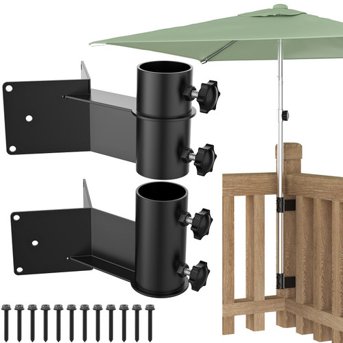 woiron Patio Umbrella Holder Corner Mount, Stainless Steel Umbrella Deck Mount, Umbrella Base Parasol Holder Sun Umbrella Clamp Mount/Bracket for Outdoor Deck Railing Umbrella Holder woiron Patio Umbrella Holder Corner Mount, Stainless Steel Umbrella Deck Mount, Umbrella Base Parasol Holder Sun Umbrella Clamp Mount/Bracket for Outdoor Deck Railing Umbrella Holder