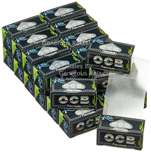 OCB Premium Rolls Slim - 6 Pieces of 4 m 19931 Black