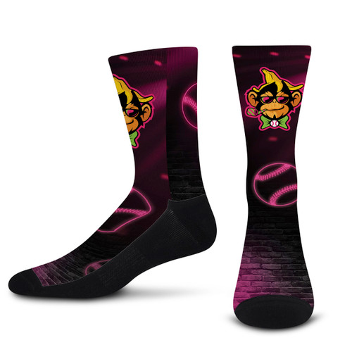 For Bare Feet PARTY ANIMALS Party Time Crew Sock Team Colors Medium