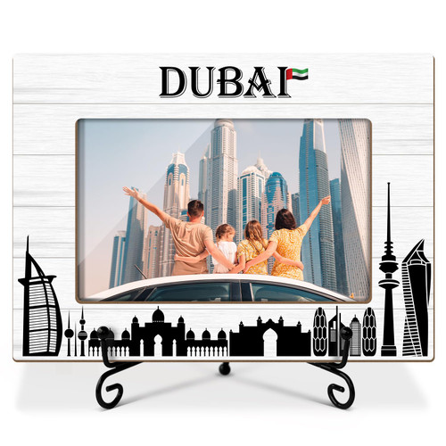Dubai Picture Frame, Dubai Souvenirs Wooden Photo Frame For Vacation Honeymoon, Dubai Gifts for Family Friends, 4x6 Photo Frame For Tabletop Display, Home Office Table Decor -009 Dubai Picture Frame, Dubai Souvenirs Wooden Photo Frame For Vacation Honeymoon, Dubai Gifts for Family Friends, 4x6 Photo Frame For Tabletop Display, Home Office Table Decor -009