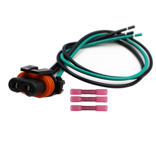 3-Wire 9012 Halogen Bulb Connector Pigtail Compatible with Fiat 500 2012-2017 *Inside Headlight * 16ga 16awg Wiring Harness