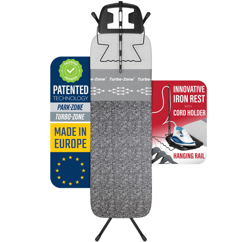 Bartnelli Heavy Duty Ironing Board 48x15 | Designed & Made in Europe with Patent Technology, Turbo & Park Zone Bartnelli Heavy Duty Ironing Board 48x15 | Designed & Made in Europe with Patent Technology, Turbo & Park Zone