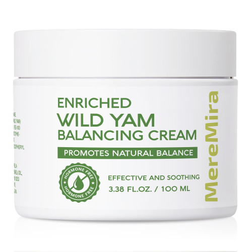 Wild Yam Cream for Hormone Balance: Natural PMS & Menopause Relief - Helps Support Hot Flashes & Night Sweats - Bioidentical Hormone Balance for Women, 3.38 fl. oz.