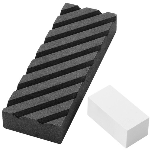 Angerstone Dual Grit Coarse/Fine Flattening Stone Set - Two Sharpening Stones Flattener - Whetstone Fixer with Grooves for Re-Levelling Any Whet stones, Oil Stones, Waterstones Angerstone Dual Grit Coarse/Fine Flattening Stone Set - Two Sharpening Stones Flattener - Whetstone Fixer with Grooves for Re-Levelling Any Whet stones, Oil Stones, Waterstones