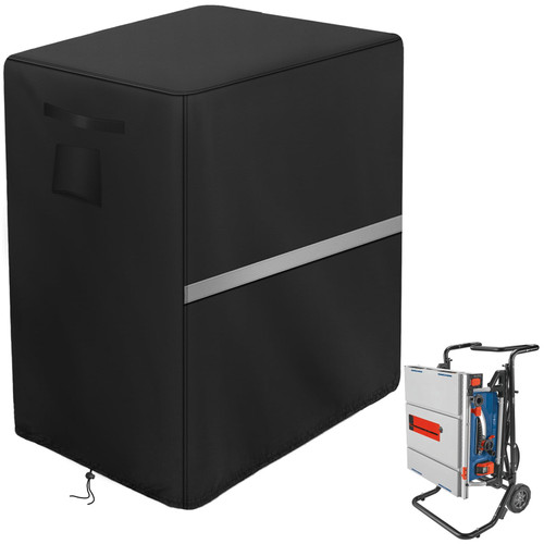 Table Saw Cover Waterproof Outdoor Portable Table Saw Cover with Reflective Strip & Handle, Heavy Duty Table Saws Protective Covers (Black, 35 x 27 x 38)