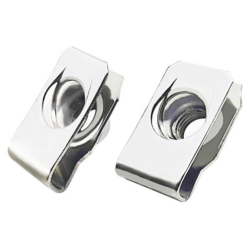 5/16"-18 Regular Extruded U-Nut, U-Style Clip-On Nuts, Stainless Steel 18-8 (304) U-Type Clip Nuts, Pack of 20