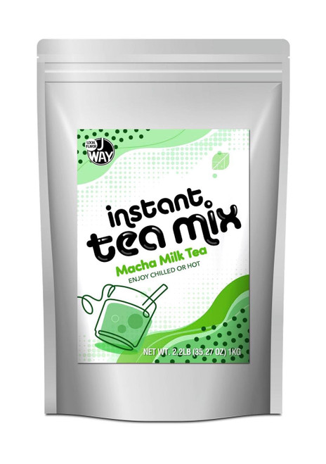 J WAY LOCAL FLAVOR J Way Matcha Milk Tea 2.2 Lb (1 Count), Powdered Instant Milk Tea Drink Mix, Serve Hot or Cold, Makes Blended Frappe Drinks