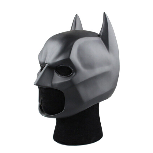 SINSEN Adult Bat Mask for Men Superheroe Bruce Wayne Full Mask Knight Cosplay Costume Prop for Halloween Party Dark (B)