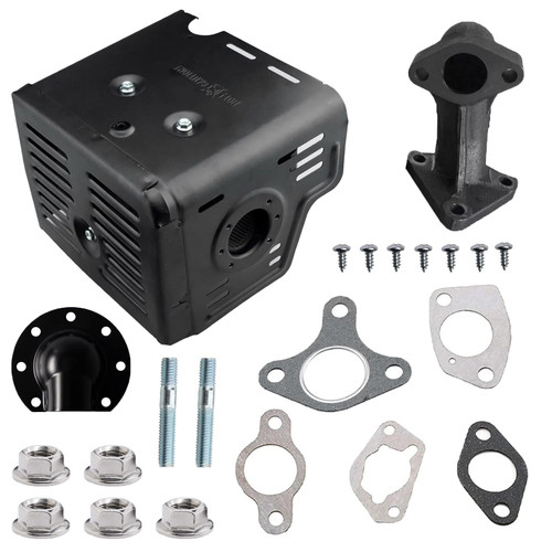Bledtax 18310-ZE2-W61 Muffler Assembly Compatible with Honda GX340 11HP GX390 13HP GX420 16Hp Harbor Freight 420 Engine Water Pump Snowblower Pressure Washer Muffler Exhaust Pipe Kit