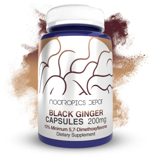 Nootropics Depot Black Ginger Extract Capsules | 10% 5,7-dimethoxyflavone | 180 Count