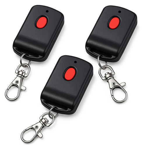 3-Pack 300MHz 10 dip Switch for Multicode Garage Gate Door Opener Remote Control, Replacement for 3089,3070,3060,308911,MCS308911,MCS306010,MCS3070 Gate Clicker with Keychain.