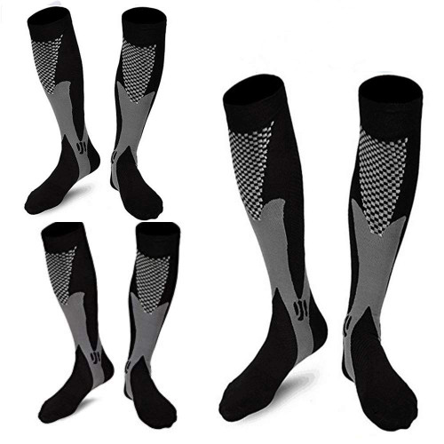 ZFiSt 3 Pair Sport Compression Socks Men Women, Compression Stocking Nurse Socks for Edema Travel
