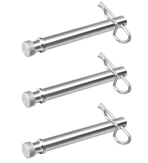 Trailer Hitch Pin for B&W 2”&2.5” Receiver, TS35010 Stainless Steel Trailer Hitch Pin and Clip (3 Pack)