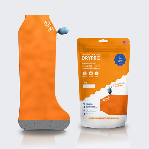 DRYPRO Vacuum Sealed Waterproof Leg Cast Cover - Sized for Both Kids and Adults - Ideal for The Bath Shower or Swimming - X-Large Full Leg – (FL-18-PRO)