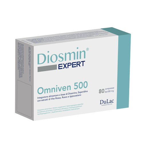 Dulàc - Omniven 500-80 Tablets Diosmin, Horse Chestnut Extract, Butchers Broom, Hesperidin. Dietary Supplement, Made in Italy