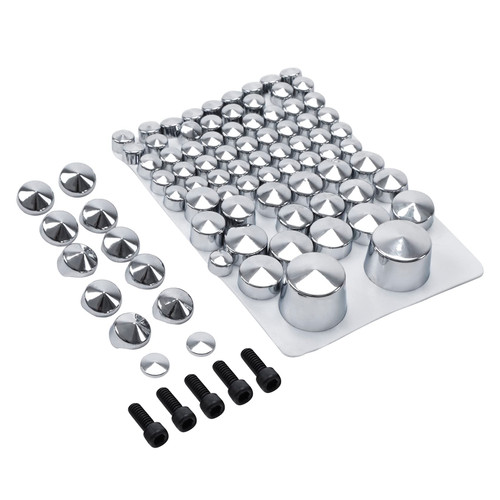 TCMT Chrome ABS Plastic Bolt Toppers Caps Kit Fits For Harley Davidson Softail FL FLS FX FXS Twin Cam 2007-2013