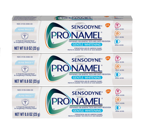 Sensodyne Pronamel Toothpaste, Gentle Whitening, Alpine Breeze Travel Size 0.8 Ounce (Pack Of 3)