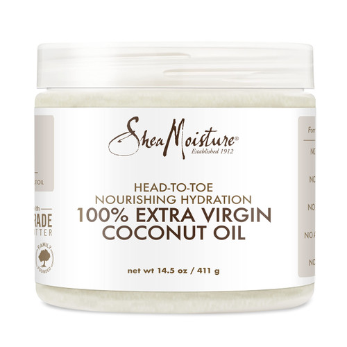 SheaMoisture Body Moisturizer For Dry Skin 100% Extra Virgin Coconut Oil Nourishing Hydration Soften And Restore Skin And Hair 14.5oz