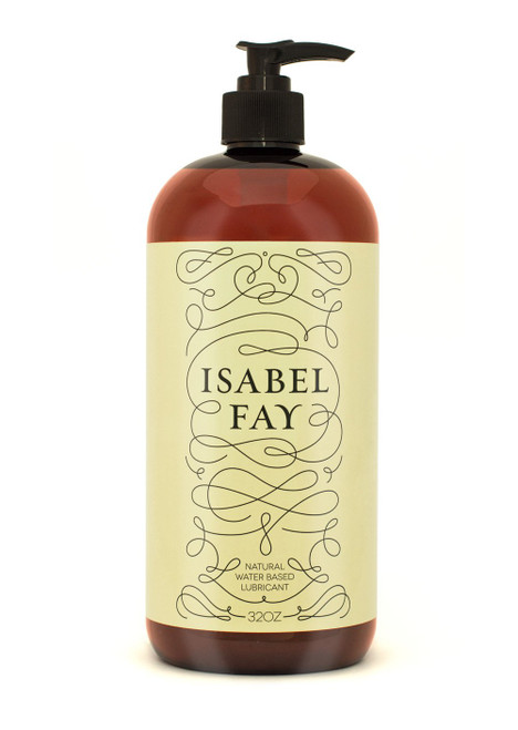 Isabel Fay Natural Water Based Personal Lubricant for Sensitive Skin, NO Parabens, NO Glycerin, 32 oz