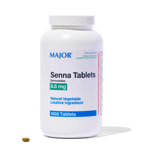 MAJOR Senna 8.6 mg Natural Vegetable Laxative Tablets - Made with Sennosides - 1000-Count (1-Pack)-1763957004