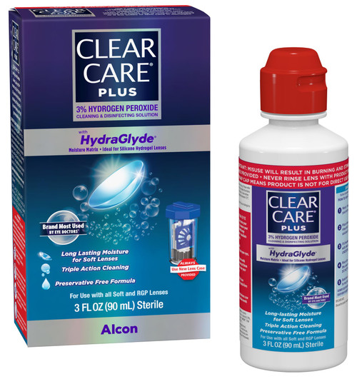 Clear Care Plus Cleaning Solution Travel Pack, No Flavor, 3 Fl Oz